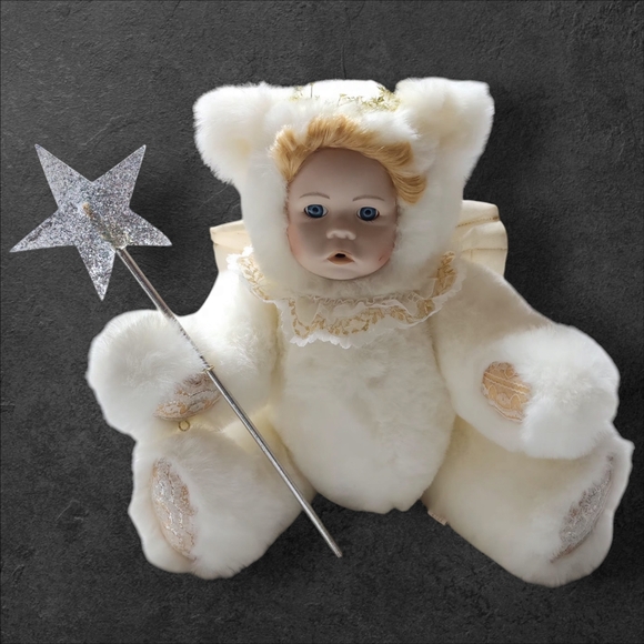 Wondertreats Vintage Rare Snow Angel Porcelain Plush Doll - Picture 1 of 6